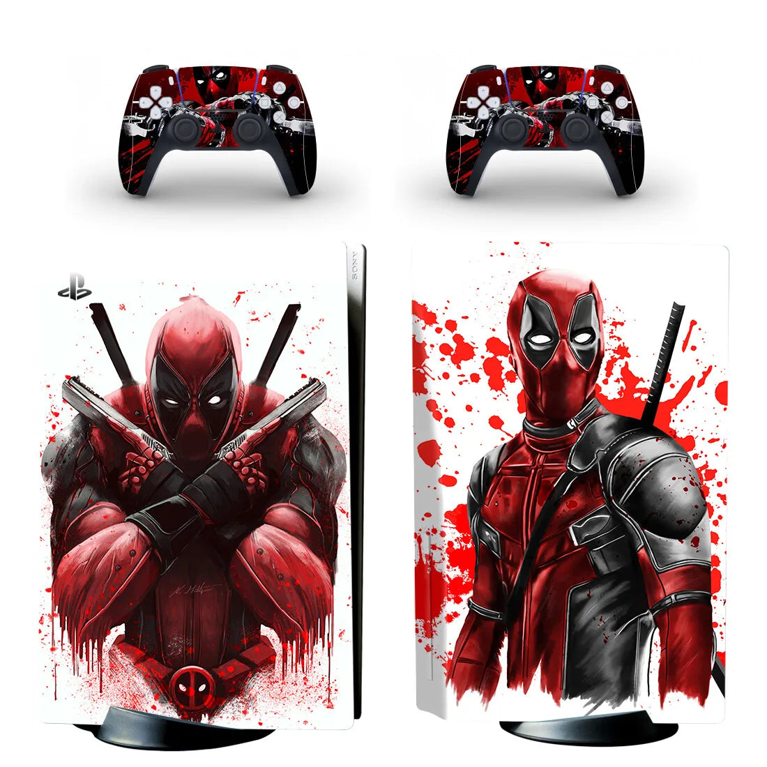 Skin Protecteur et Décoratif Deadpool pour PS5 – Version avec Lecteur de Disque