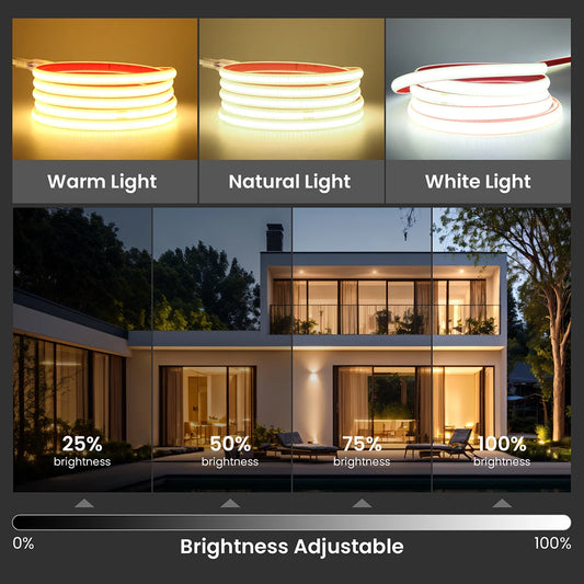KISUFU 220V COB LED Strip – Intelligent Lighting, Design and High Performance