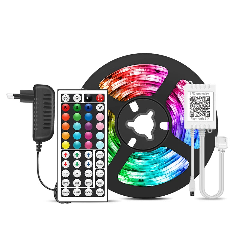 5050 RGB LED Strip aiopp – Bluetooth Control via Happylight App | Music Synchronization, Home Ambient Lighting and Gaming