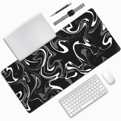 Black &amp; White Marble Gaming Mousepad – Fluidity, Elegance and Precision