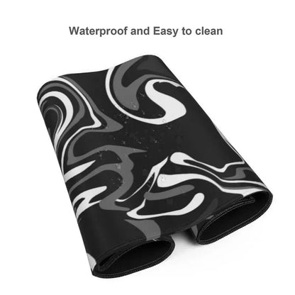 Black &amp; White Marble Gaming Mousepad – Fluidity, Elegance and Precision