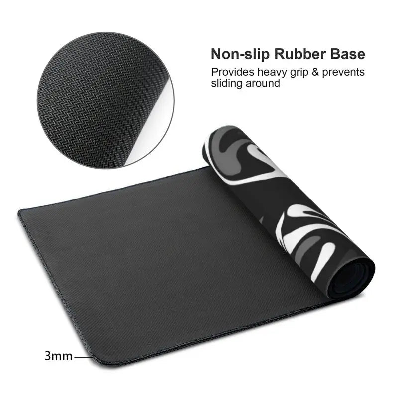 Black &amp; White Marble Gaming Mousepad – Fluidity, Elegance and Precision