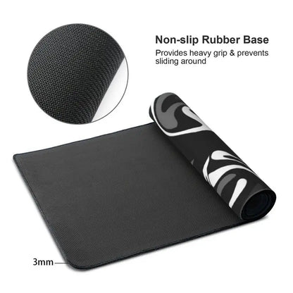 Black &amp; White Marble Gaming Mousepad – Fluidity, Elegance and Precision