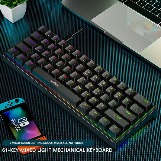 EDUP K620 Mini RGB Mechanical Gaming Keyboard – 61 Keys