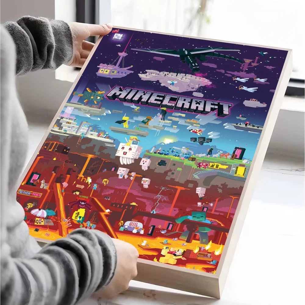 Poster Minecraft - Affiche Décorative Gaming pour Chambre et Salon