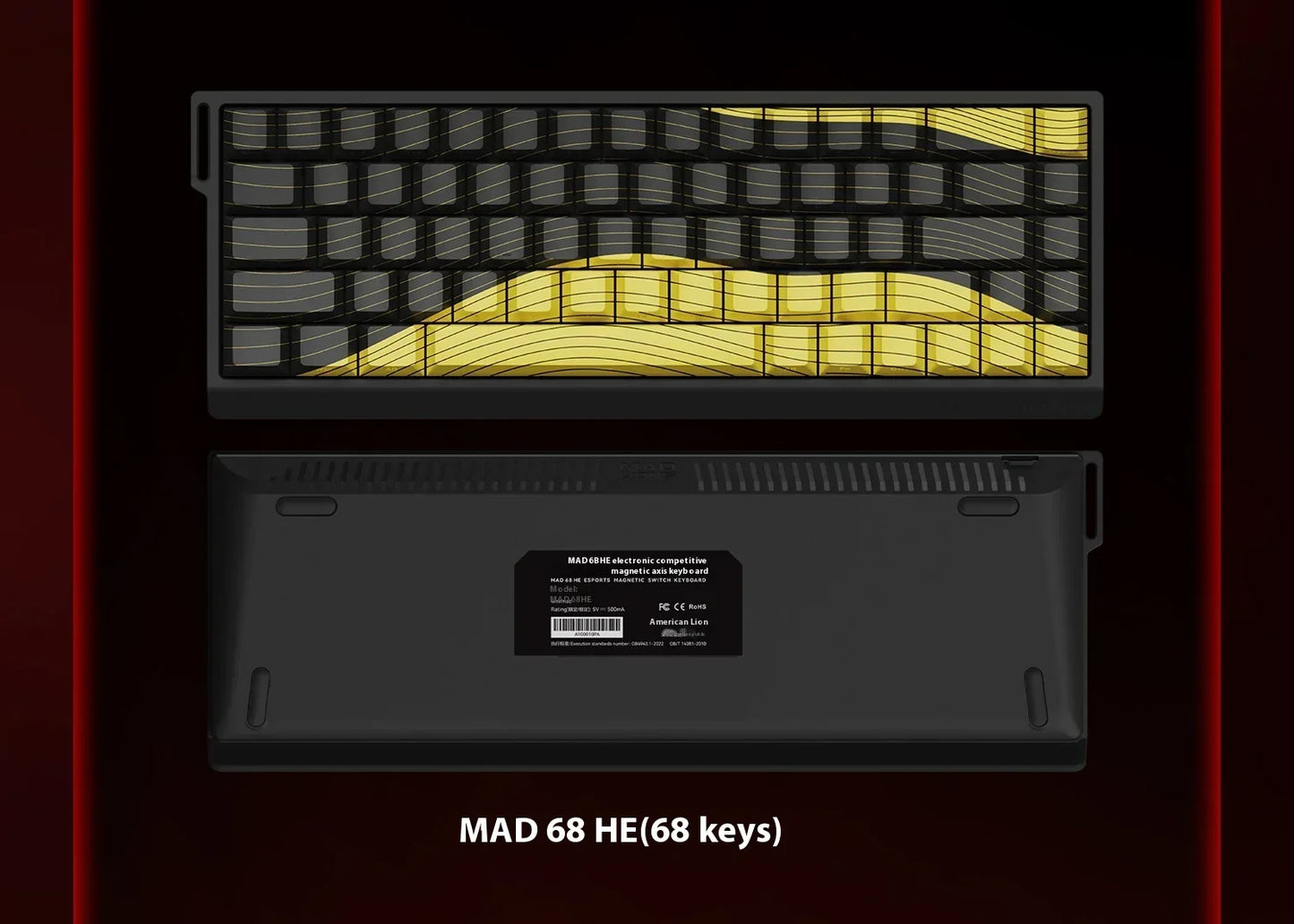 Ajazz MAD60/68 HE – Clavier Magnétique Gaming E-Sport Ultra-Rapide