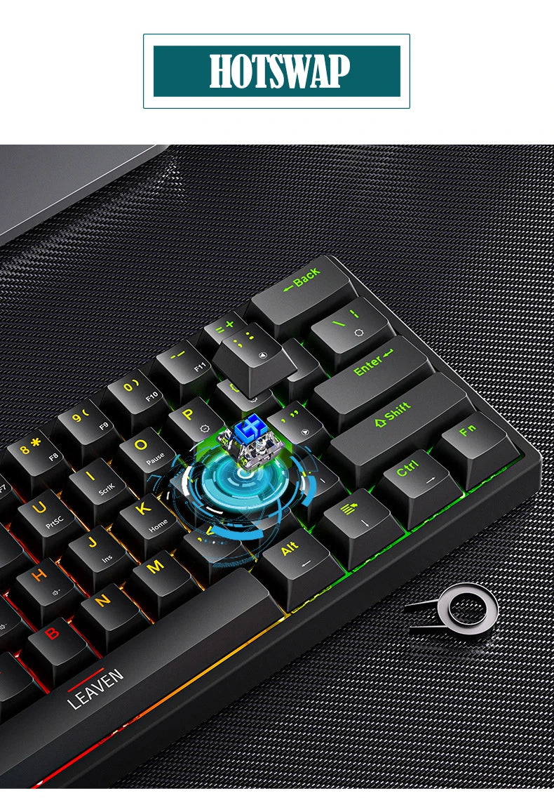 Clavier Mécanique Gaming EDUP K620 Mini RGB – 61 Touches