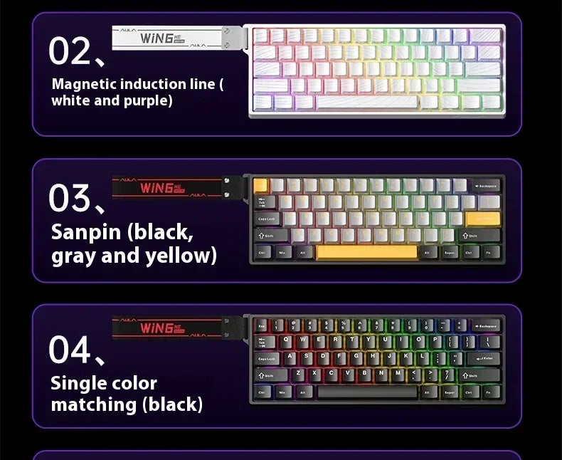 Clavier Mécanique Gaming AULA Win60/68 HE – Switchs Magnétiques, RGB & Performance E-Sport