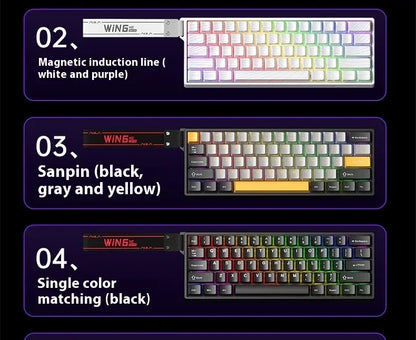 Clavier Mécanique Gaming AULA Win60/68 HE – Switchs Magnétiques, RGB & Performance E-Sport