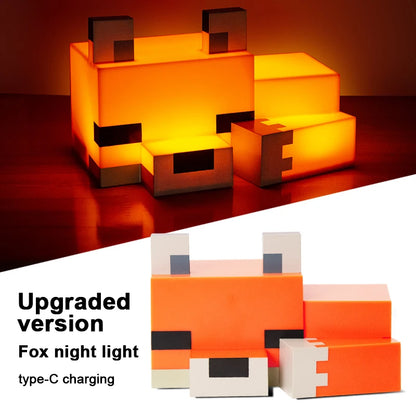 Lampe de Nuit Renard Minecraft - Veilleuse LED Orange Officielle pour Chambre Gaming et Enfant