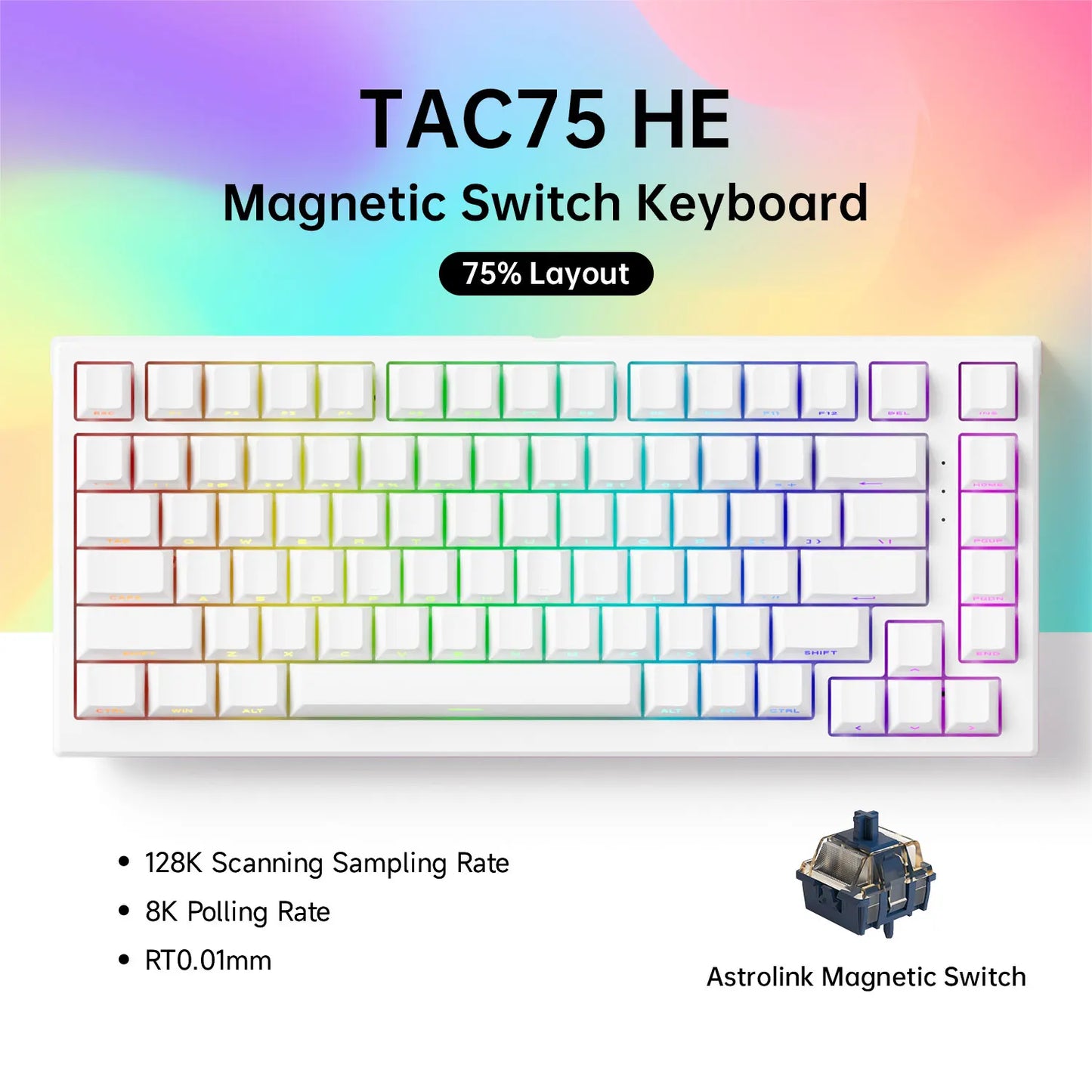 AKKO TAC75 HE – Clavier Magnétique Gaming 75% Haute Précision