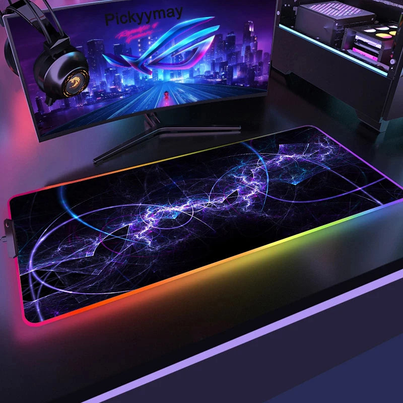 Tapis de Souris Gamer RGB XXL – Design Galaxie Spatiale Antidérapant