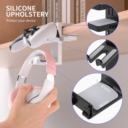 2-in-1 Headset and Game Controller Holder – Clamp Mount