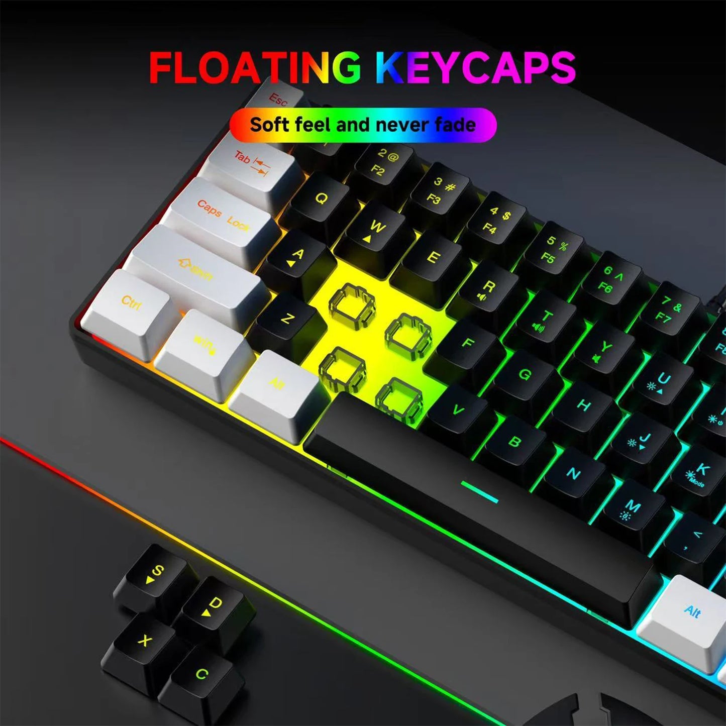 Compact 61-Key RGB Gaming Keyboard – OBAME