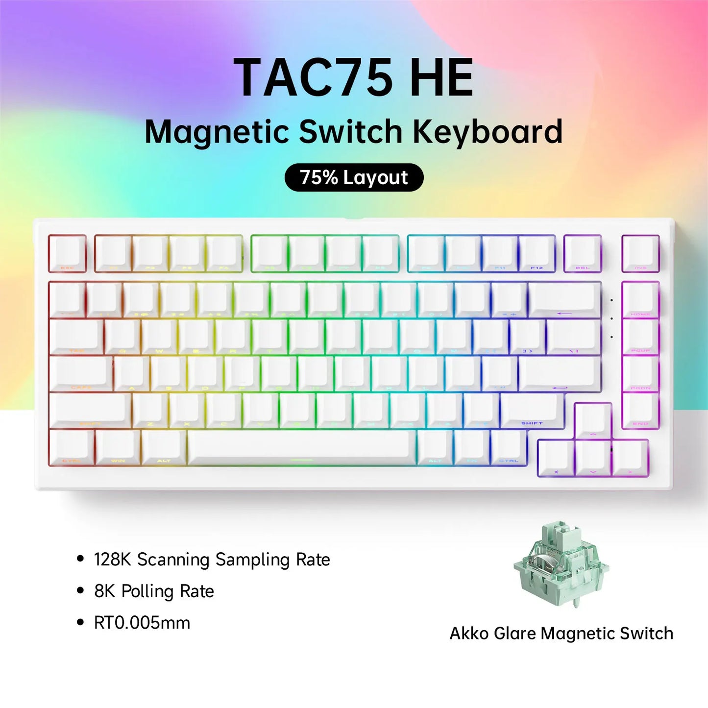 AKKO TAC75 HE – Clavier Magnétique Gaming 75% Haute Précision