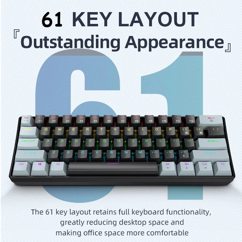 Clavier Mécanique RGB 61 Touches – APAYADO K61