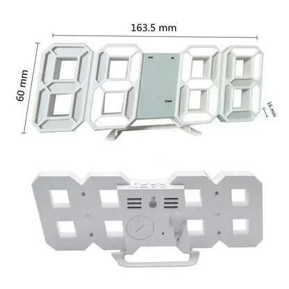 Horloge murale numérique LED 3D – Design moderne à affichage lumineux