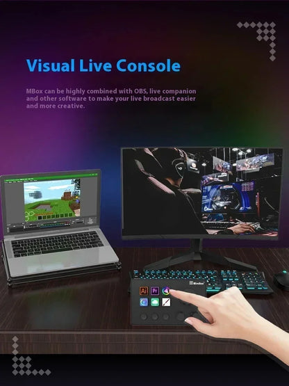 Mirabox N3 StreamDeck - Clavier Macro avec Écran LCD et Molette - Console de Contrôle pour Streaming et Gaming