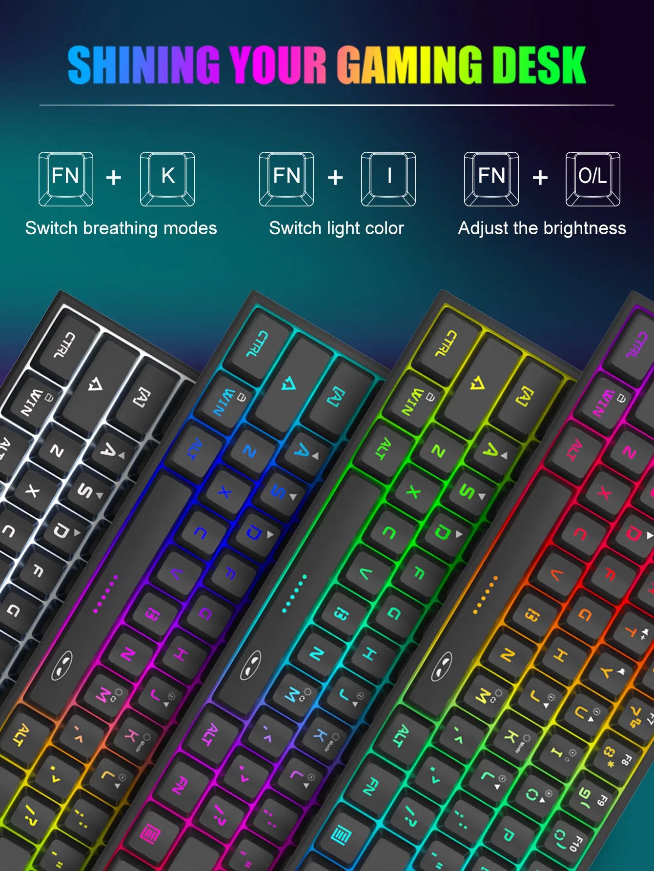 Compact 61-Key RGB Gaming Keyboard – MageGee