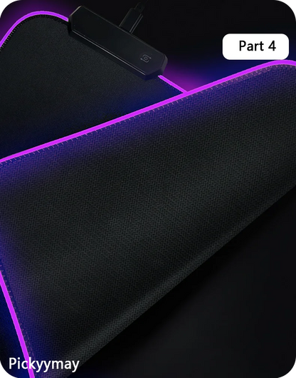 Tapis de Souris Gamer RGB XXL – Design Galaxie Spatiale Antidérapant