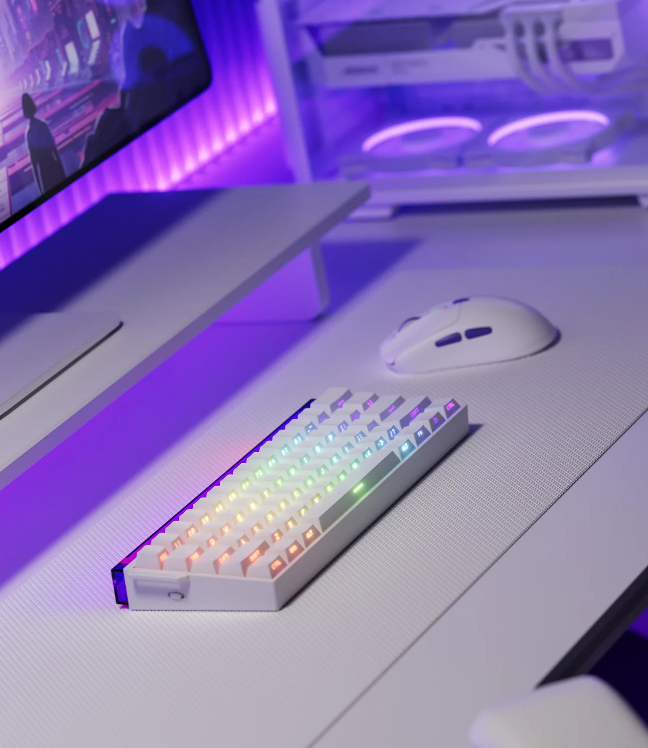 Veekos Shine60 HE – Clavier Magnétique Gaming RGB Tri-Mode (Wired / Wireless / Bluetooth)