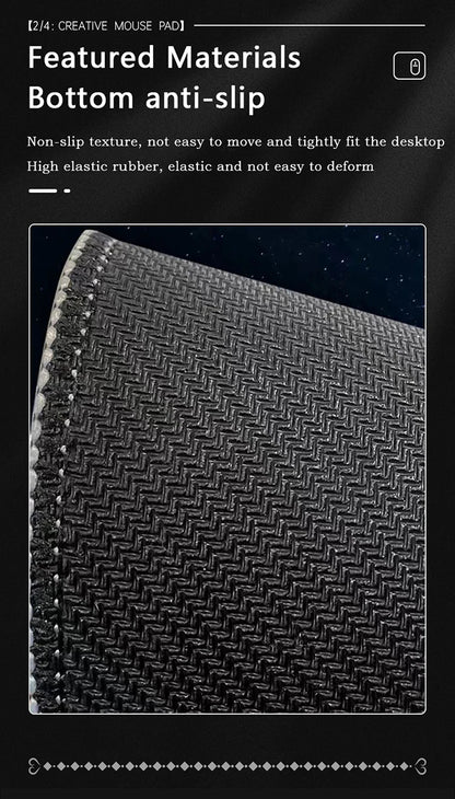 Tapis de Souris XXL Gamer – Design Japonais Lune & Temple | Antidérapant, Imperméable