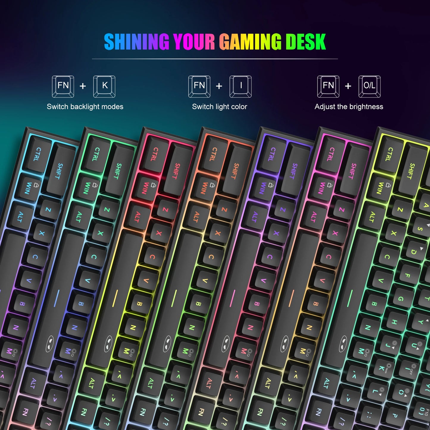 Compact 61-Key RGB Gaming Keyboard – MageGee