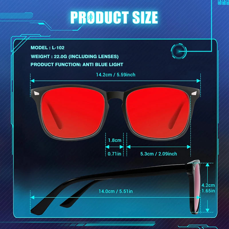 Lunettes Anti-Lumière Bleue – Style Classique, Confort et Protection