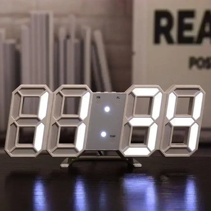 Horloge murale numérique LED 3D – Design moderne à affichage lumineux