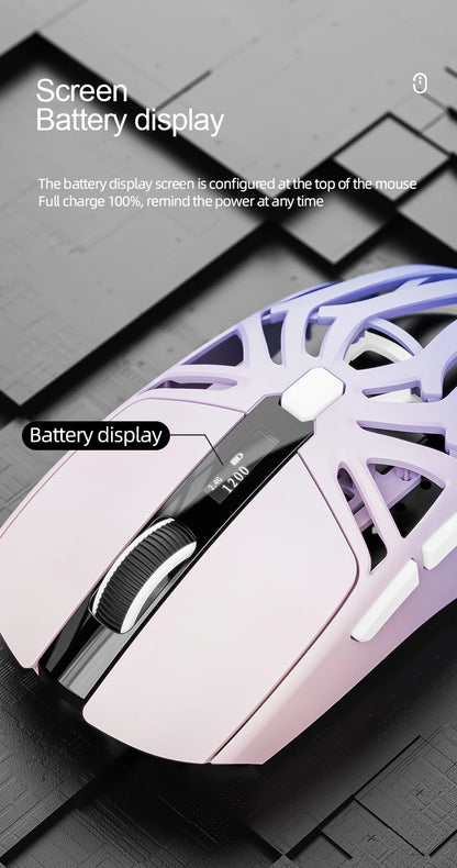 SMAILWOLF RS8 – Wireless Gaming Mouse with Digital Display (73g)