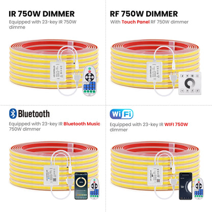 Bande LED COB 220V KISUFU – Éclairage Intelligent, Design et Haute Performance