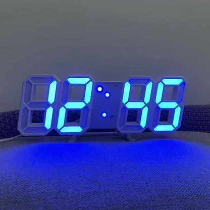 Horloge murale numérique LED 3D – Design moderne à affichage lumineux