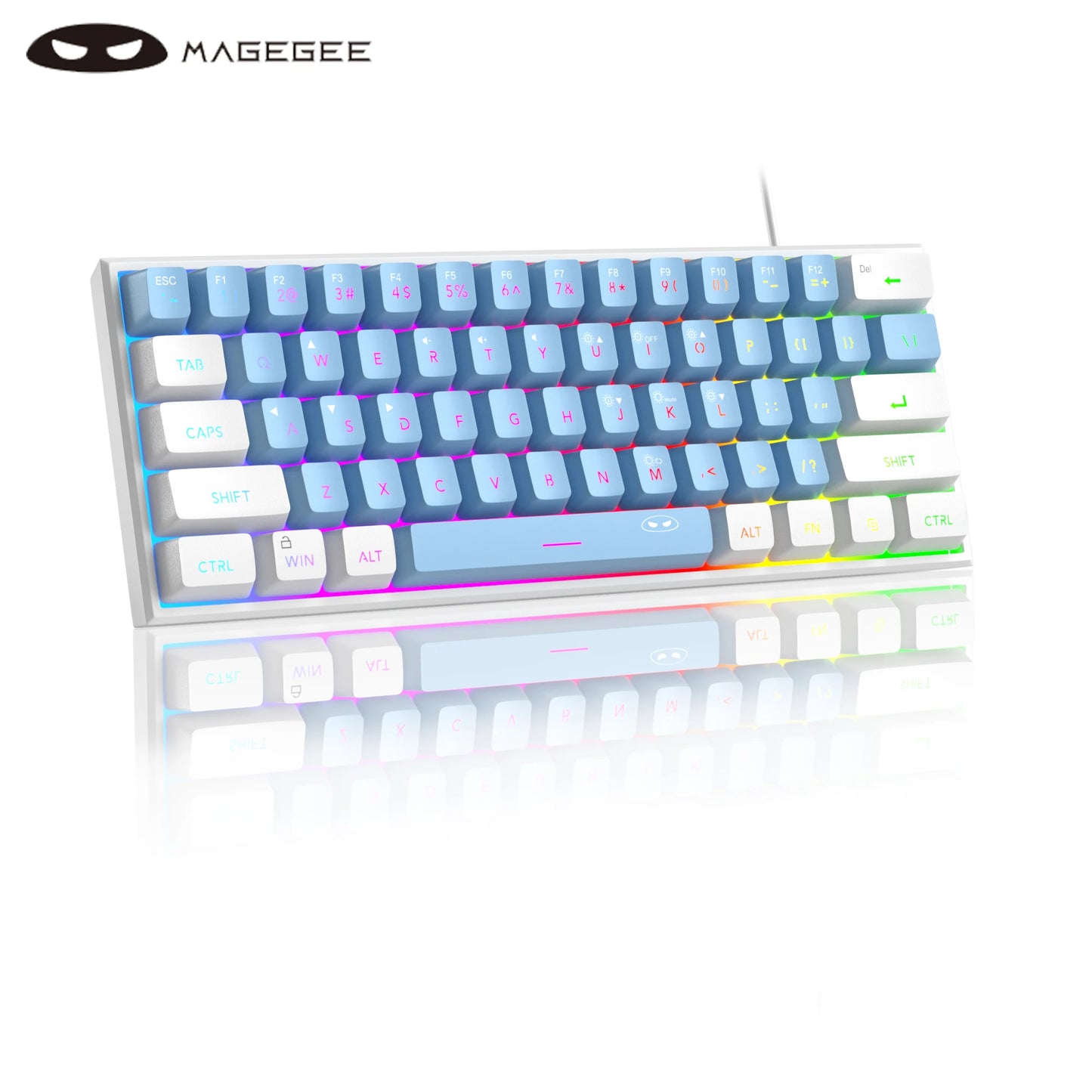 Clavier Gaming MageGee 61 Touches RGB – Compact, Étanche et Performant