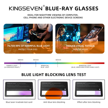 KINGSEVEN – Unisex Blue Light Blocking Glasses