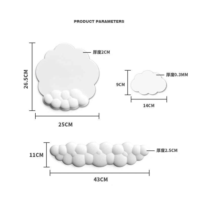 Ergonomic Cloud-Shaped Wrist Rest – Comfort &amp; Design