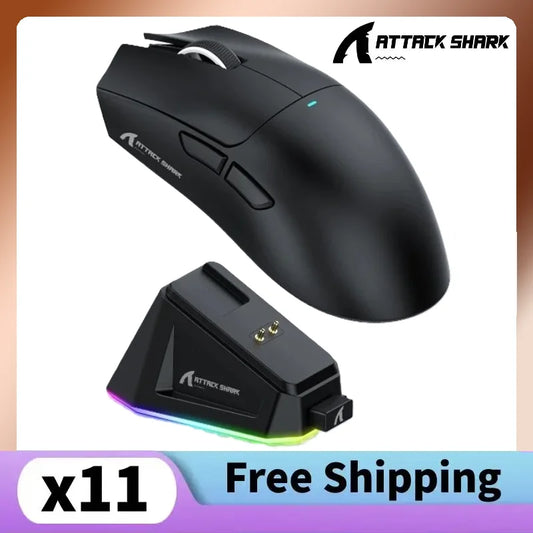 Attack Shark X11 – Ultra-Lightweight &amp; High-Precision Wireless Gaming Mouse