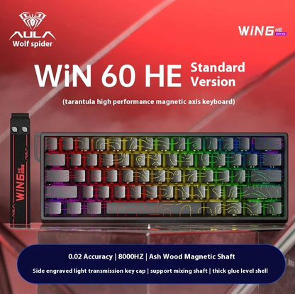 Clavier Mécanique Gaming AULA Win60/68 HE – Switchs Magnétiques, RGB & Performance E-Sport