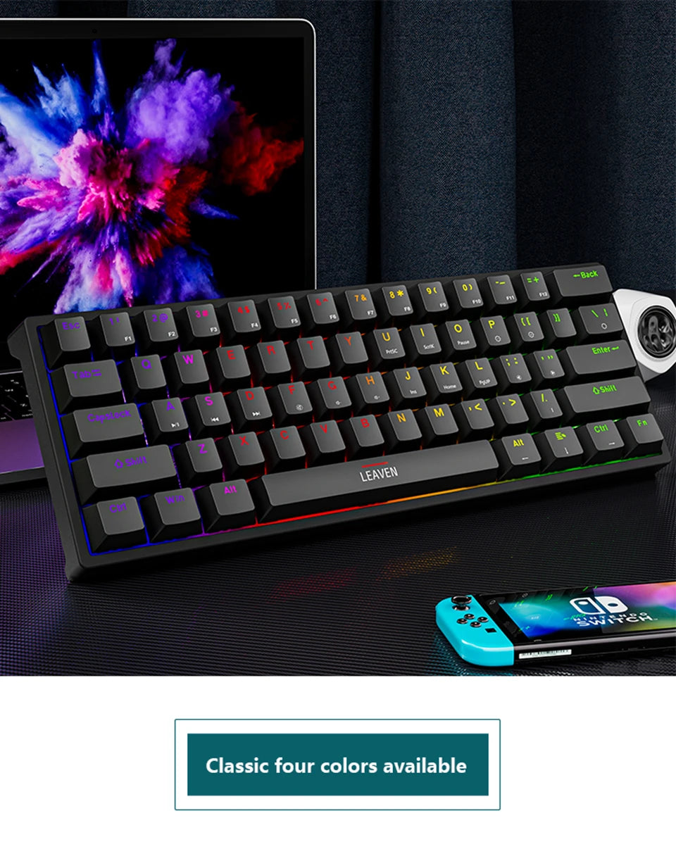 Clavier Mécanique Gaming EDUP K620 Mini RGB – 61 Touches
