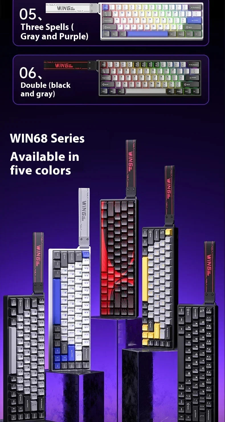 Clavier Mécanique Gaming AULA Win60/68 HE – Switchs Magnétiques, RGB & Performance E-Sport