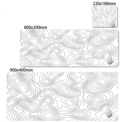 Tapis de Souris Gaming XXL Topographique – Antidérapant, Imperméable et Haute Précision