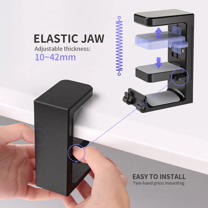 2-in-1 Headset and Game Controller Holder – Clamp Mount