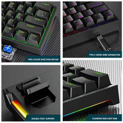 Clavier Mécanique Gaming EDUP K620 Mini RGB – 61 Touches