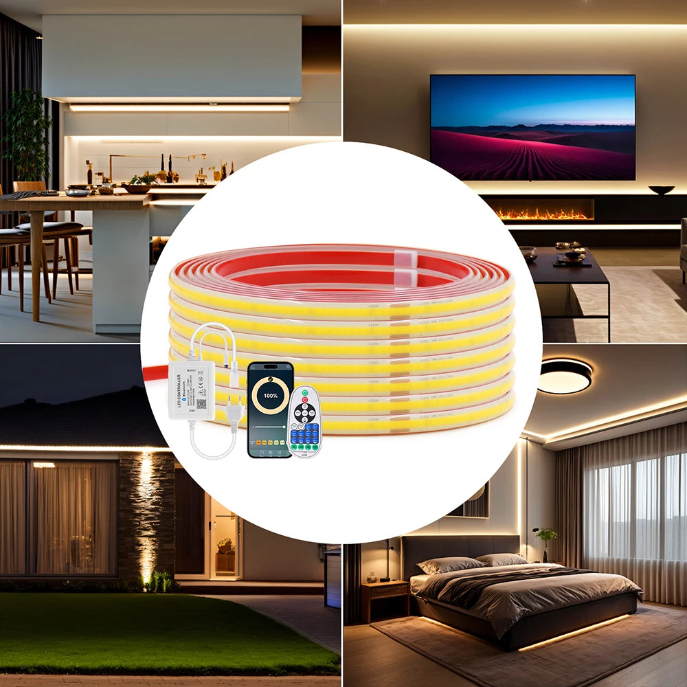 Bande LED COB 220V KISUFU – Éclairage Intelligent, Design et Haute Performance