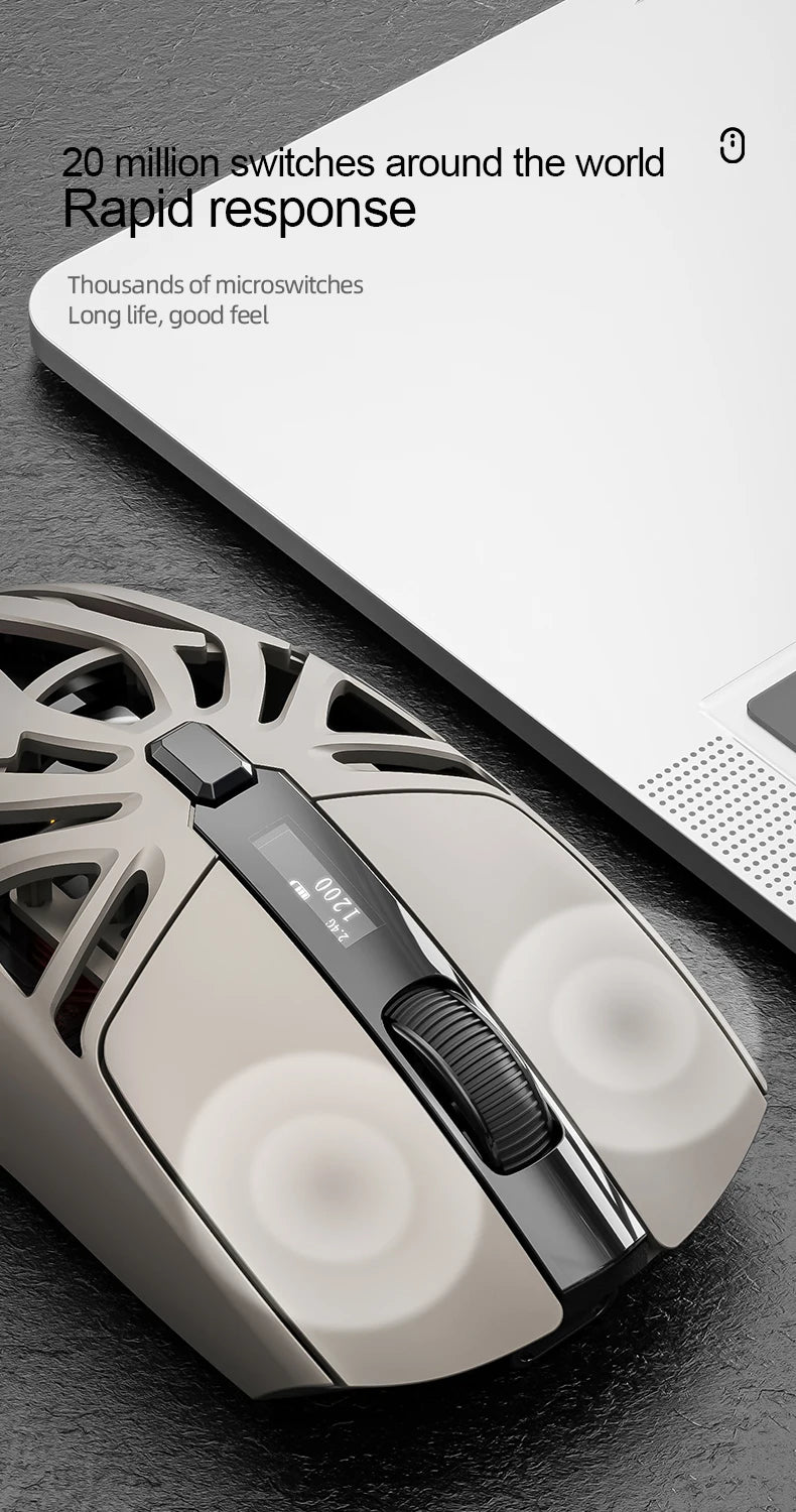 SMAILWOLF RS8 – Wireless Gaming Mouse with Digital Display (73g)