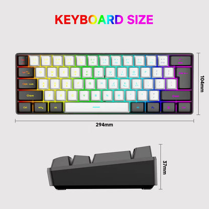 Compact 61-Key RGB Gaming Keyboard – OBAME