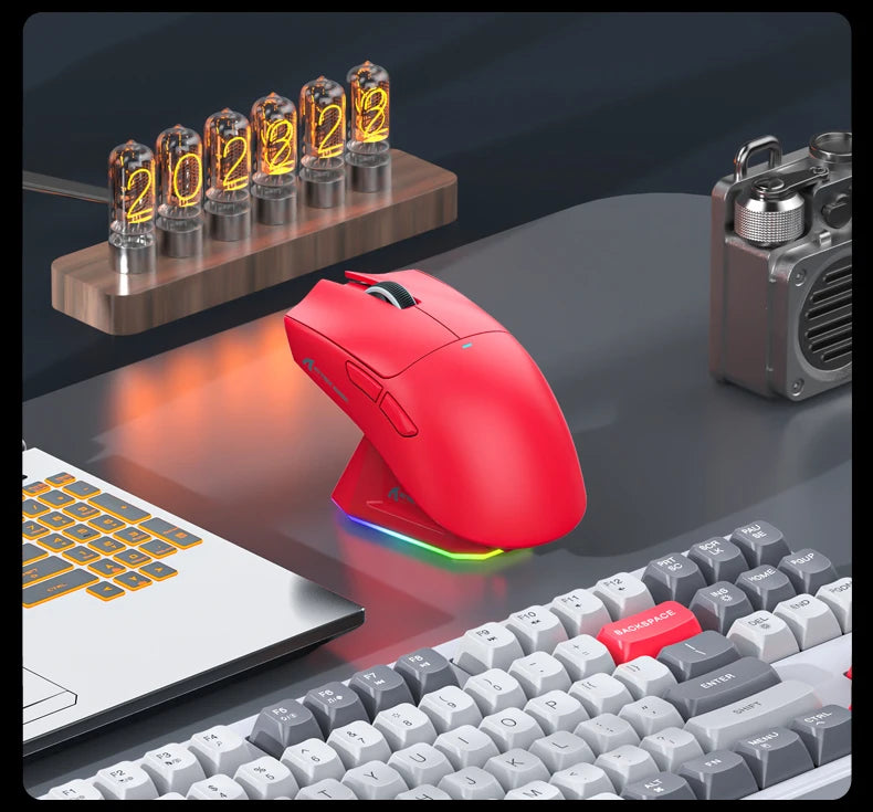 Attack Shark X11 – Souris Gaming Sans Fil 3 Modes avec Dock de Charge RGB