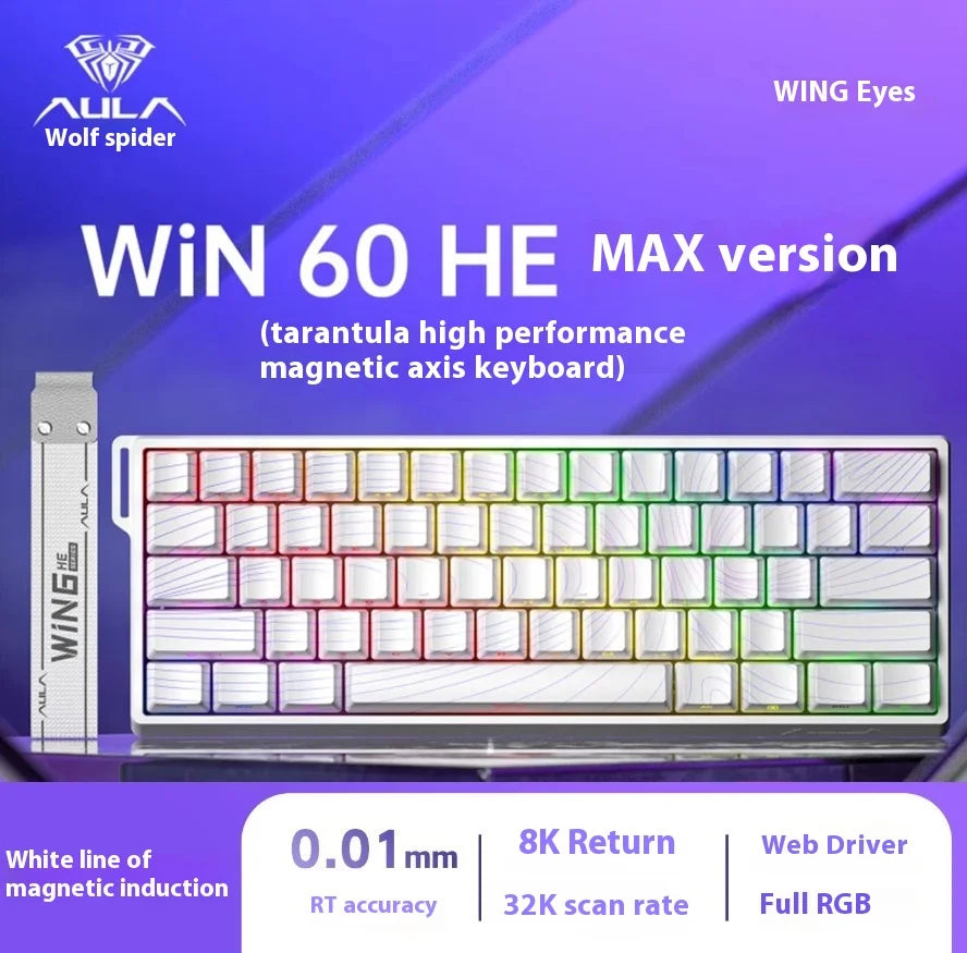 Clavier Mécanique Gaming AULA Win60/68 HE – Switchs Magnétiques, RGB & Performance E-Sport