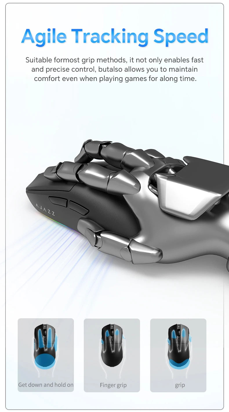 AJAZZ AJ139 V2 MC – Souris Gaming Sans Fil à Base Magnétique RGB