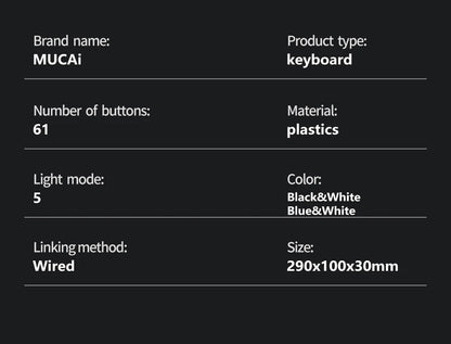 Clavier Mécanique RGB Compact 60 % – MUCAI