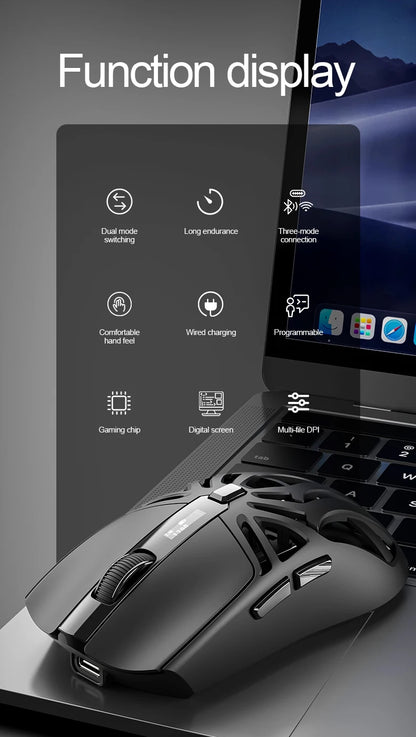 SMAILWOLF RS8 – Wireless Gaming Mouse with Digital Display (73g)